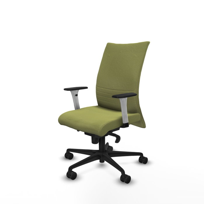 PIQUERAS Y CRESPO Silla Albacete confidente Verde oliva con mecanismo Sincro y brazos ByN PIQUERAS Y CRESPO Silla Albacete confidente Verde oliva con mecanismo Sincro y brazos ByN