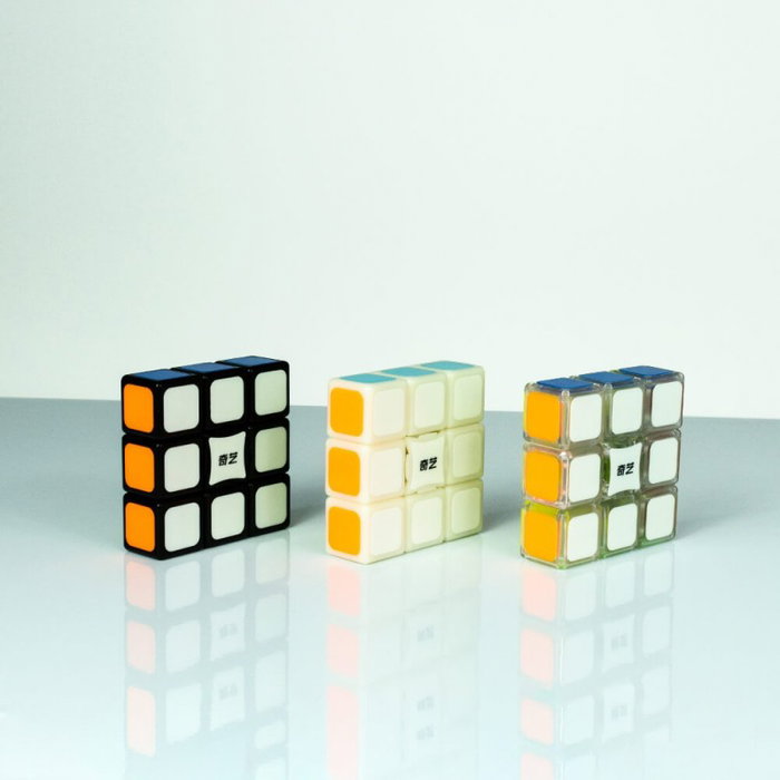 Qiyi Cubo Rubik Super Floppy 3x3x1 Bordes Negros
