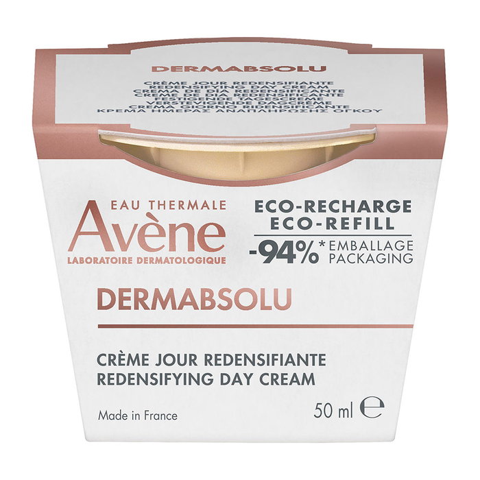 Avène DermAbsolu Crema de Día Redensificante Recarga 50 ml - Sérum reestructurante con Bakuchiol y Proceramidas, 24h hidratación, para piel sensible