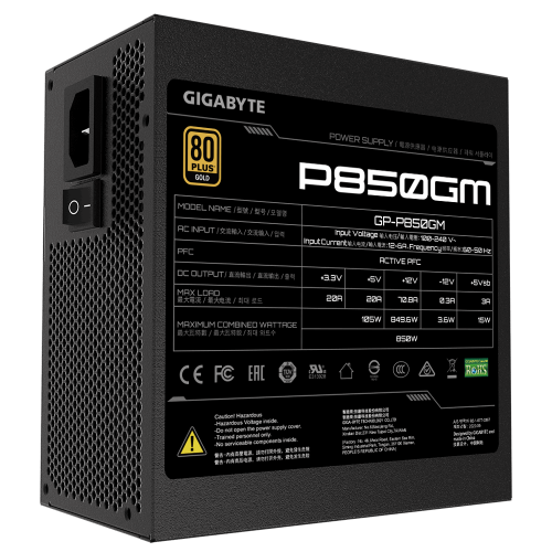 Gigabyte P850GM 850W 80 PLUS Gold Modular Negro