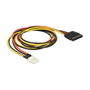 DeLOCK Cable de Alimentación SATA 15 pines a 4 pines PWM, 0,6 m