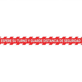 DUVER Señal Adhesiva Para Suelo 1000X1000 "Espere Su Turno Y Guarde Distancia De Seguridad"