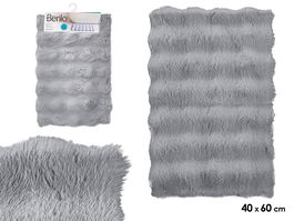 Alfombra Berilo Pelo Relieve 40 x 60 cm Gris (Set de 12)