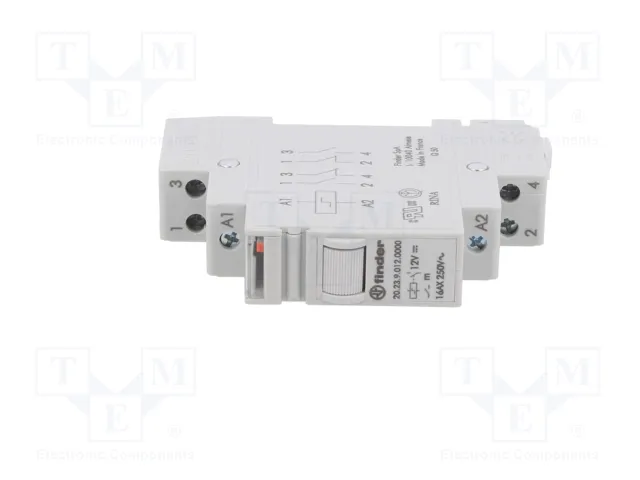 FINDER Relé de instalación 20.23 biestable 16A 12V DC