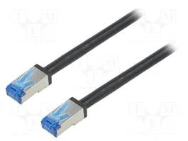 LOGILINK Patch cord Cat 6a S/FTP 7,5m Negro para exteriores