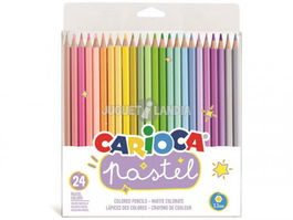 Carioca Bolsa PVC 24 Lápices Pastel 43310