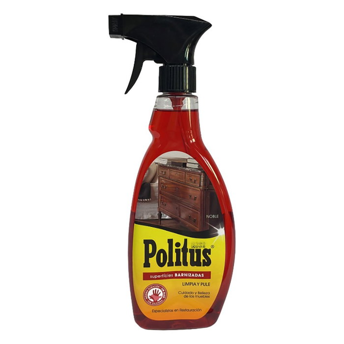 Politus Limpiador y Pulidor para Muebles de Madera con Superficies Barnizadas, Devuelve el Brillo y Suavidad Natural, 375 ml Politus Limpiador y Pulidor para Muebles de Madera con Superficies Barnizadas, Devuelve el Brillo y Suavidad Natural, 375 ml