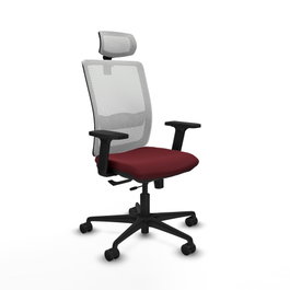PIQUERAS Y CRESPO Silla de oficina Haches Granate y Blanco