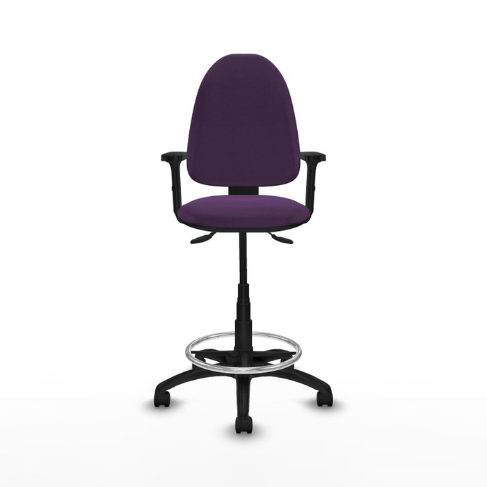 PIQUERAS Y CRESPO Taburete Aýna con mecanismo Asincro, tela Morado PIQUERAS Y CRESPO Taburete Aýna con mecanismo Asincro, tela Morado
