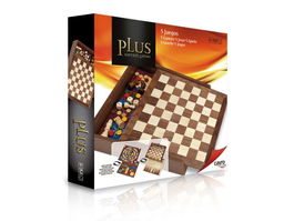 Cayro Juegos de Madera Plus en Caja con Accesorios Set 5 Juegos 29x29 cms