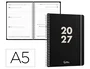 Liderpapel Agenda de oficina 2027 espiral basic semana vista A5 bilingüe negro