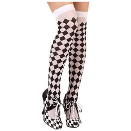 atosa Medias Damero Blanco Negro Cuadros