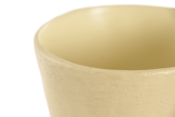 DKD Home Decor Jarron Scandi Dune Ceramica Crema 22 x 28.5 x 22 cm