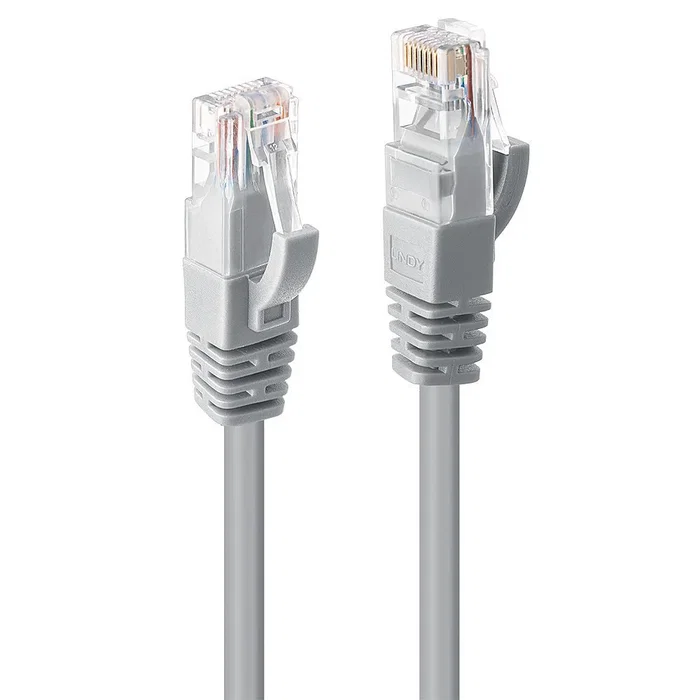 Lindy Cable de Red 48006 RJ-45 Macho 7.5 Metros Cat6 U/UTP (UTP) Gris para 10/100/1000Base-T, 250 MHz, Contactos Chapados en Oro