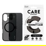 PanzerGlass CARE Flagship Smokey MagSAFE Funda para iPhone 16, TPU, Resistente a Rayones y Golpes, Negro
