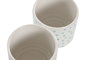 DKD Home Decor Set de 3 Maceteros de Cerámica con Pinceladas
