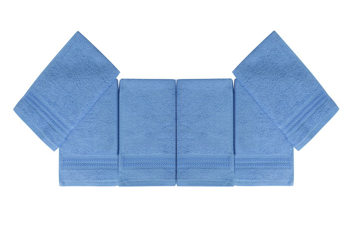 Mijölnir Juego de Toallas de Baño 100% Algodón Azul 500 gr/m² 30 x 50 cm