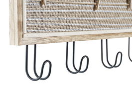 DKD Home Decor Perchero Boho Decape flower Natural MDF y Metal 40 x 3.5 x 15.5 cm (2 Unidades)