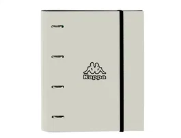 Safta Carpeta con recambio DIN A4 cuadro 5 mm gris con goma y separadores