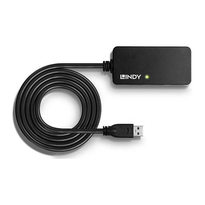 Lindy USB 3.0 Active Extension Pro Hub 10m 4 Puertos Negro Lindy USB 3.0 Active Extension Pro Hub 10m 4 Puertos Negro