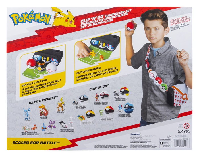 Jazwares Pokémon Clip 'n' Go Bandolera Set ver. 6 Surtido (4)