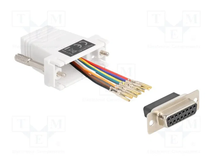 DeLOCK 67111 Adaptador de D-Sub 15 pines hembra a RJ45 blanco DeLOCK 67111 Adaptador de D-Sub 15 pines hembra a RJ45 blanco
