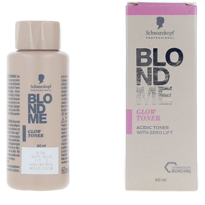 Schwarzkopf BLONDME Matizador de Brillo #Dorado Suave 9-54 - 60 ml para Cabellos Rubios - Tecnología AcidicGlow