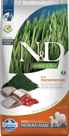 Farmina N&D Dog Spirulina Medium Maxi Arenque Pienso para Perros Adultos 7 kg