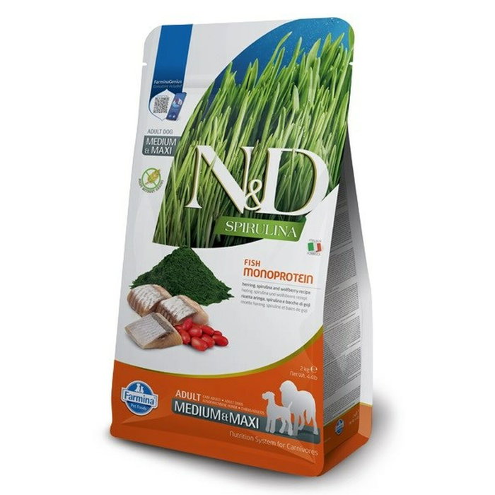 Farmina N&D Spirulina Dog Medium/Maxi Arenque 7kg Farmina N&D Spirulina Dog Medium/Maxi Arenque 7kg