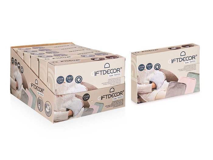 Giftdecor Calientamanos Eléctrico Rosa 25 x 17 x 5 cm (Set de 12)