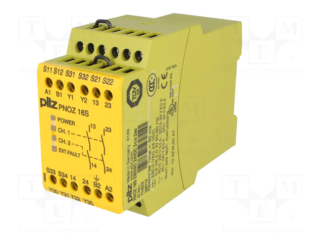 PILZ PNOZ 16S Relé de Seguridad 230VAC con 2 Entradas y 2 Salidas