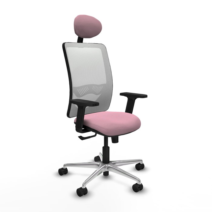 PIQUERAS Y CRESPO Silla de oficina Zulema con mecanismo Sincro, Rosa y Blanco PIQUERAS Y CRESPO Silla de oficina Zulema con mecanismo Sincro, Rosa y Blanco