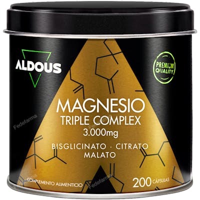 ALDOUS BIO Magnesio Complex Triple 3000mg 200 Cápsulas ALDOUS BIO Magnesio Complex Triple 3000mg 200 Cápsulas