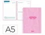Liderpapel Agenda Escolar Classic 26-27, Espiral, Día Página, Tamaño A5, Papel FSC 70g, Interior Bilingüe, Rosa