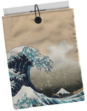 CAMPO DAS REDES Funda acolchada para libros Ola Hokusai 21x28cm