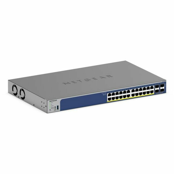 NETGEAR GS728TX Switch Inteligente L2/L3 de 28 Puertos (24x1G RJ-45 + 4x10G SFP+), 10G Ethernet, Full Duplex, Montaje en Rack