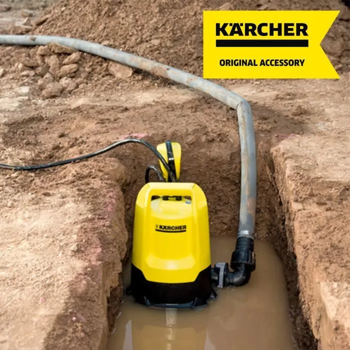 Karcher Kit de manguera plana textil 10 m x Ø 1''1/4 (32 mm) para bombas de descarga, flexible, con abrazadera de acero inoxidable, máx. 5 bares