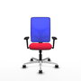 PIQUERAS Y CRESPO Silla de oficina Motilla con Mecanismo Sincro Rojo y Azul