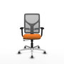 PIQUERAS Y CRESPO Silla de oficina Motilla con mecanismo Sincro/Traslack Naranja y Gris