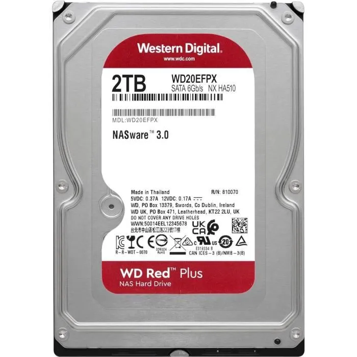 Western Digital Red Plus WD20EFPX 2 TB 3.5 pulg. SATA