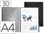 Liderpapel 37925 Carpeta Escaparate con 30 Fundas, Polipropileno, Formato DIN A4, Negro Opaco