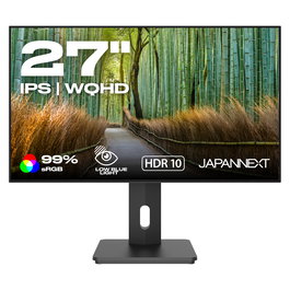 JapanNext JN-27IPS4FLWQHDR-HSP Monitor Gaming 68.6cm (27") WQHD IPS 2560x1440 1ms HDR400 95% DCI-P3 FreeSync 178º Negro