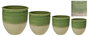 DKD Home Decor Set de 4 Maceteros de Cerámica Vidriada Bicolor 58x58x58 cm