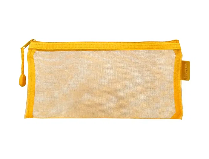 Liderpapel Bolsa Zipper Bag Poliester Transpirable Multiusos Ticket 230x115 mm Amarillo
