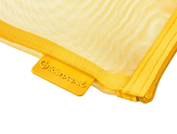 Liderpapel Bolsa Zipper Bag Poliester Transpirable Multiusos Ticket 230x115 mm Amarillo