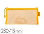 Liderpapel Bolsa Zipper Bag Poliester Transpirable Multiusos Ticket 230x115 mm Amarillo