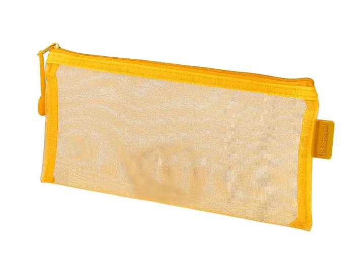 Liderpapel Bolsa Zipper Bag Poliester Transpirable Multiusos Ticket 230x115 mm Amarillo