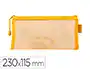 Liderpapel Bolsa Zipper Bag Poliester Transpirable Multiusos Ticket 230x115 mm Amarillo