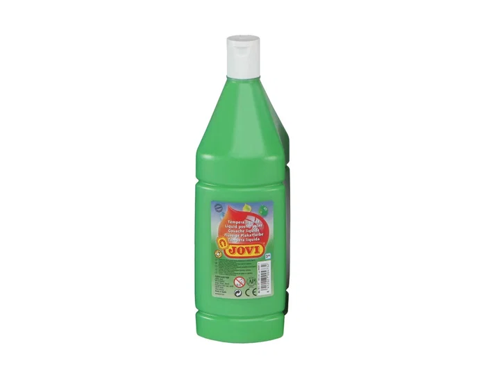 Jovi Témpera Líquida Paint Verde Medio Botella 1000 mL Base Agua Alto Poder Cubriente