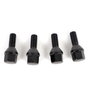 OMP Juego de 4 Tornillos M12X1.5 Cónico Largo 28mm Llave 19 Negro DIN 10.9